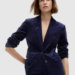 GAP Single-Breasted Notch Lapel Blazer-picture-0