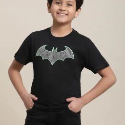 Kidsville Batman Printed Black Regular Fit T-Shirt For Boys-picture-5