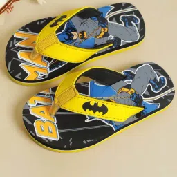 Kidsville Yellow & Black Batman Printed Flip Flops-image-24