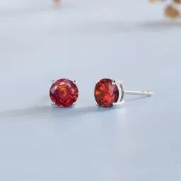 Ornate Jewels 925 Silver 1 Carat Red Garnet Stud Earring for Women-picture-32