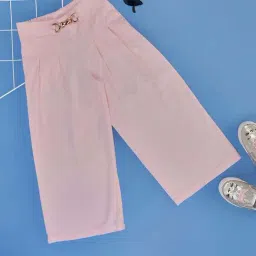 Pantaloons Junior Girls Pink Cotton Solid Trousers & Pants-picture-18