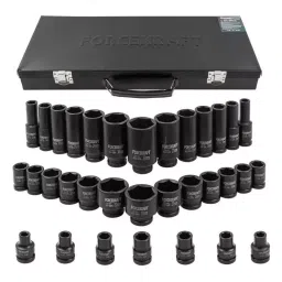FORCEKRAFT 33 Pcs Impact Sockets Kit Chrome Vanadium Steel 1/2 Inch (12.7 mm) Landing Size, FK-4333-5MPB-picture-20