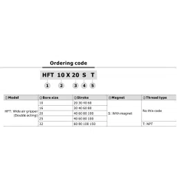 Airtac HFT Series Slide Table Cylinder Double Acting 20 mm Bore Dia. 60 mm Stroke Dia image 3
