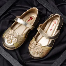 mine sole Minesole Bow Embellished  Ballerinas - Gold image 1