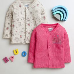 BUMZEE Pack Of 2 Full Sleeves Animals Printed Tees - Beige & Dark Pink-picture-40