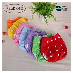Ortis Free SizeQuick Dry UltraThin Pads Leakage Proof Reusable Cloth Diaper Multicolor (Pack of 3)-picture-21