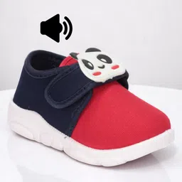 Lil Lollipop Panda Applique Detailed Musical Shoes - Red & Blue-picture-20