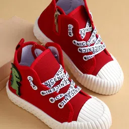 Cute Walk by Babyhug Casual Shoes with Dino Applique - Red-picture-27