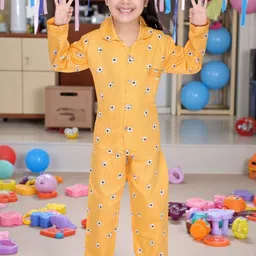 NEW GEN Girls Printed Shirt Collar Top with Pyjamas-picture-28