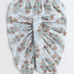 The Magic Wand Cotton Woven Full Sleeves Floral Motif Printed Kurta & Dhoti Set - Green image 4