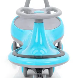 fab n funky Kids Swing Car With LED Lights & Music -  Blue & Grey image 4