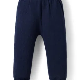 Babyhug Cotton Knit Full Sleeves Pullover Sweater Set with Cap & Aztec Design - Navy Blue image 4