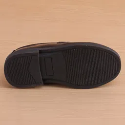 Pine Kids Slip on Formal Wear Shoes with Chain Link - Navy Blue image 5