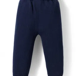 Babyhug Cotton Knit Full Sleeves Pullover Sweater Set with Cap & Aztec Design - Navy Blue image 5