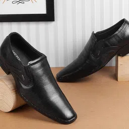 Metro  Men Leather Formal Slip-Ons-image-65