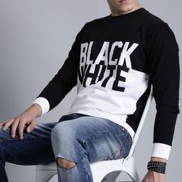 Kook N Keech Men Black & White Printed Sweatshirt-picture-12