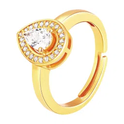 GIVA 92.5 Sterling Silver Dew Drop Ring for Women image 3