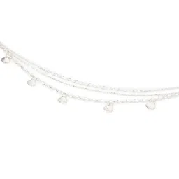 Accessorize London Charmy Shell Silver Anklet image 3