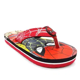 Kidsville Spiderman Printed Red & Black Flip Flops image 3