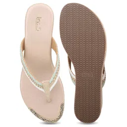 Inc.5 Women's Golden Thong Wedges image 3