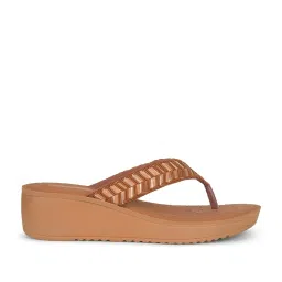 Bata Women's PATTY Tan Thong Wedges image 2