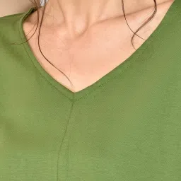 Chimpanzee Green Cotton Regular Fit Crop Top image 3