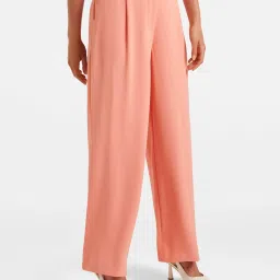 Forever New Peach Regular Fit High Rise Trousers image 3