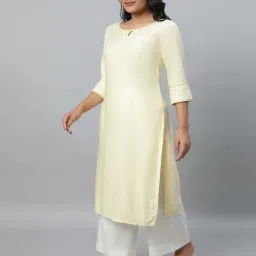 Aurelia Cream Straight Kurta image 3