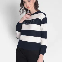 Crimsoune Club Navy & White Striped Sweater image 3