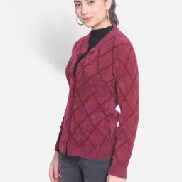 Crimsoune Club Wine Embellished Cardigan image 3