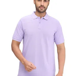 Raymond Violet Slim Fit Polo T-Shirt-image-42