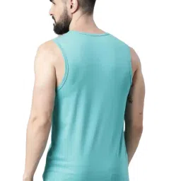 Force NXT Green & Princess Blue Cotton Regular Fit Printed Vest - Pack Of 2 image 2