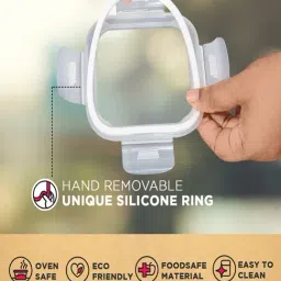 Allo FoodSafe Microwave Safe Borosilicate Glass Containers for Fridge Storage (320ml) image 5