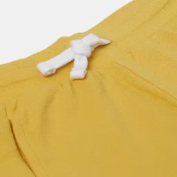 United Colors of Benetton Kids Yellow Cotton Printed Shorts image 3