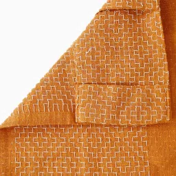 Fabindia Home Enakshi Yellow Cotton 5 ft Window Curtain image 3