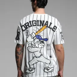 Jack & Jones Cloud Dancer Cotton Drop Shoulder/Boxy Fit Placement Print T-Shirt image 2