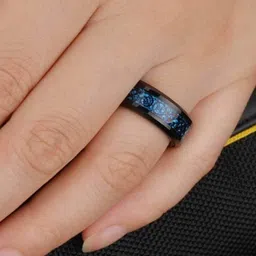 MEENAZ Set Of 2 Silver-Plated Double Rings image 5
