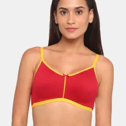 Rosaline by Zivame Red & Yellow Non Wired Non Padded T-Shirt Bra-image-18