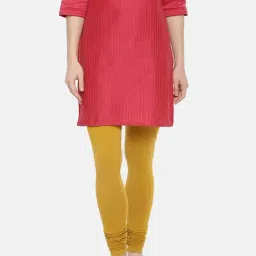 Dollar Missy Yellow Cotton Leggings-picture-10