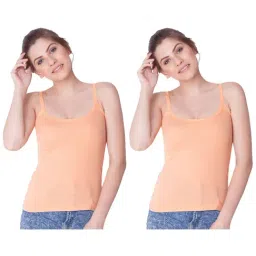 Dollar Missy Light Orange Cotton Camisole (Pack of 2)-picture-41