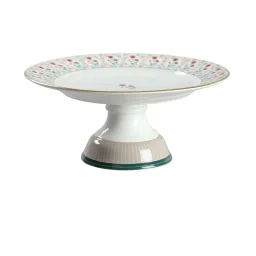 India Circus White Bone China Cake Stand With Accented and 22 Carat Gold Each With Gift Premium Box image 3