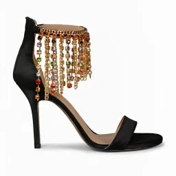 Saint G Women's Luana Black Ankle Strap Stilettos image 2