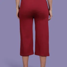 Kryptic Teal Blue & Maroon Solid Capris - Pack Of 2 image 2