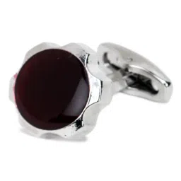 Park Avenue Maroon Printed Tie with Handkerchief & Cuffinks image 3