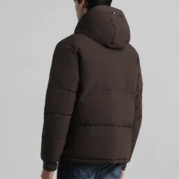 Jack & Jones Dark Brown Regular Fit Hooded Jacket image 3