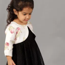 KidsDew White & Pink Floral Print Shrug image 3