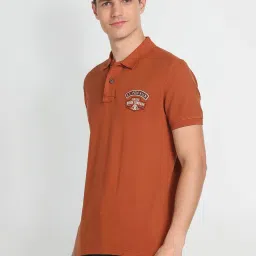 U.S. Polo Assn. Denim Co. Brown Slim Fit Cotton Polo T-Shirt image 3