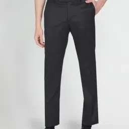 Arrow Dark Grey Regular Fit Trousers-picture-13