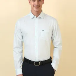 Allen Solly Blue Cotton Slim Fit Printed Shirt-picture-40
