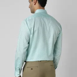 Van Heusen Blue Cotton Regular Fit Printed Shirt image 2